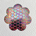 Oil Spill Holographic Scale Flower Nipple Covers image 0