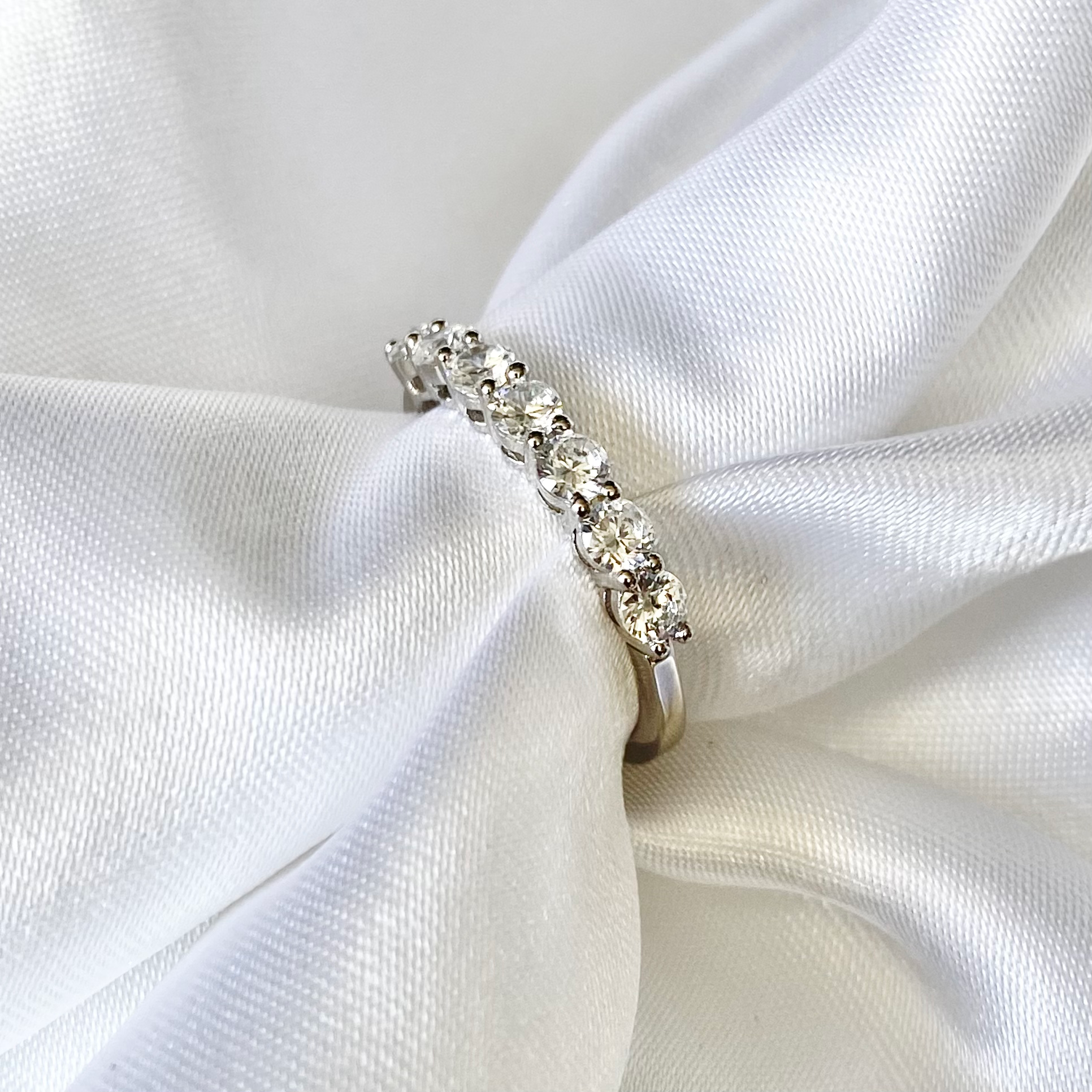 Silver Half Sparkle Ring image 0