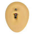 Silver Playboy Rhinestone Eye & Headband Belly Bar image 0