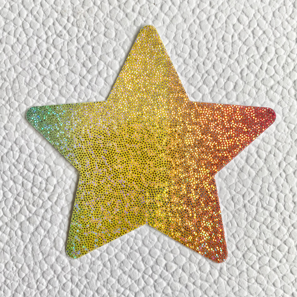 Holographic Rainbow Star Nipple Covers image 1