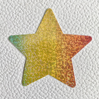 Holographic Rainbow Star Nipple Covers image 1