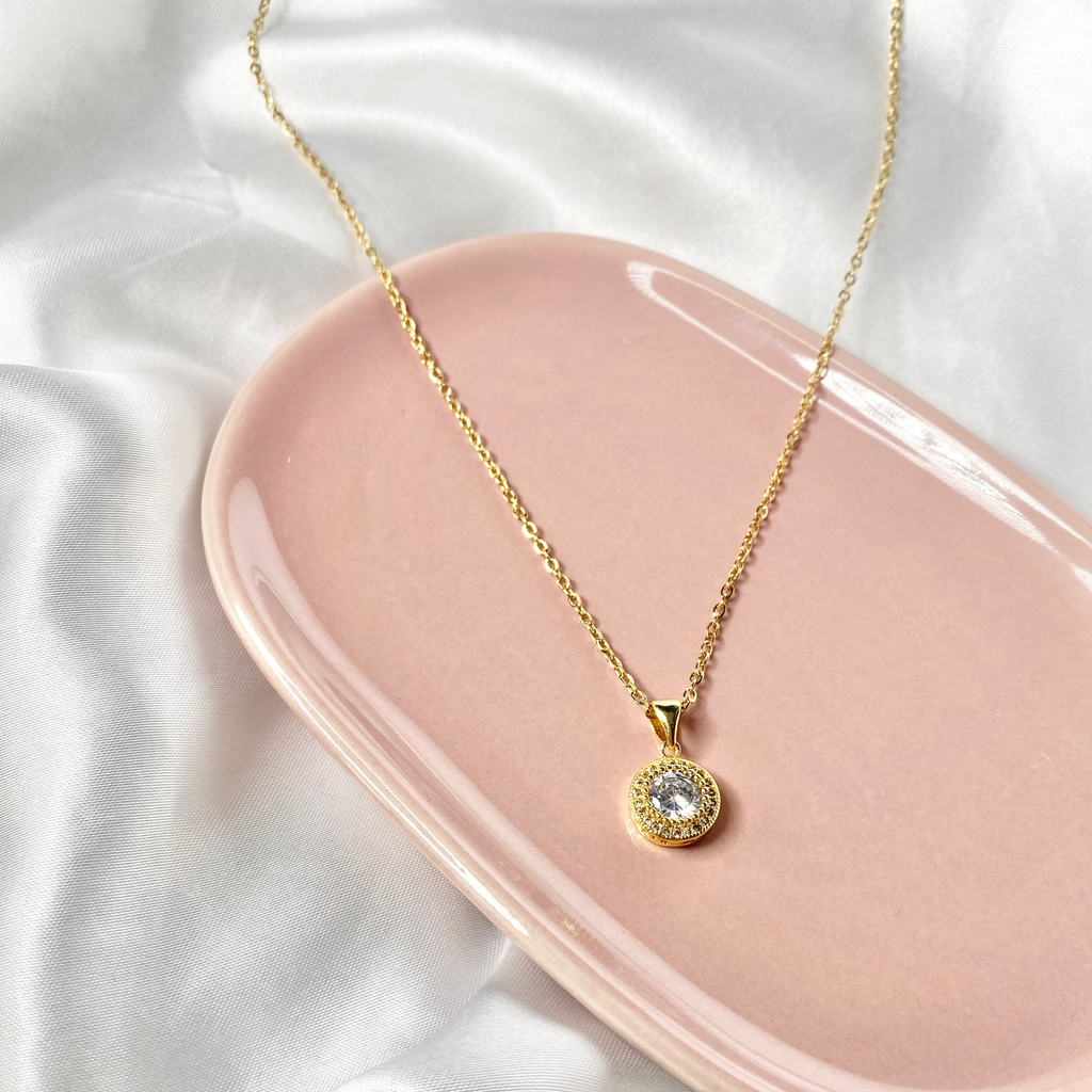 Gold CZ Bling Necklace image 1