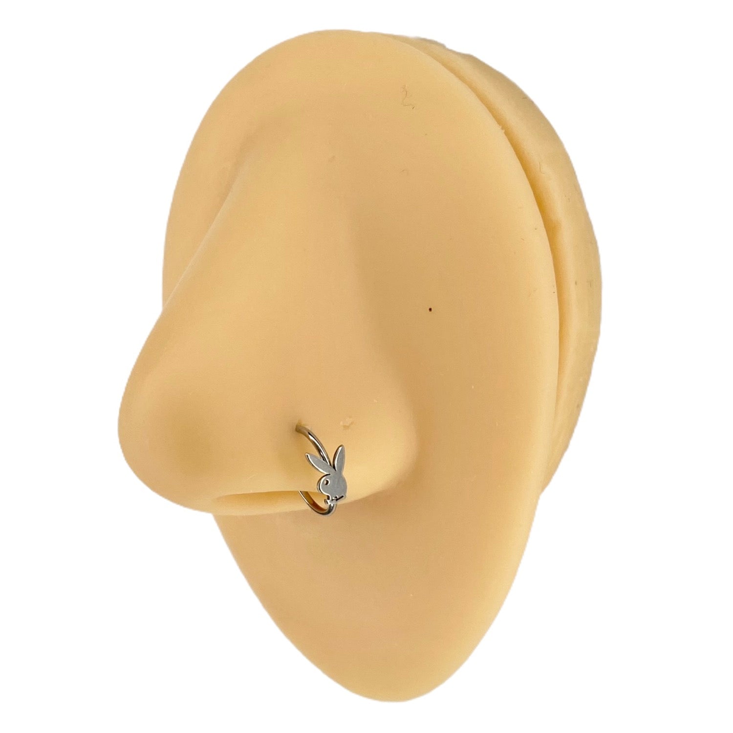 Silver Playboy Nose Hoop image 0