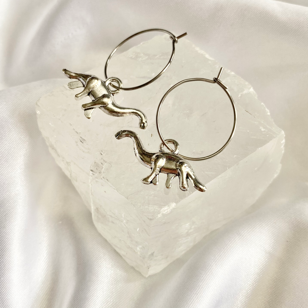 Brontosaurus Hoop Earrings image 0