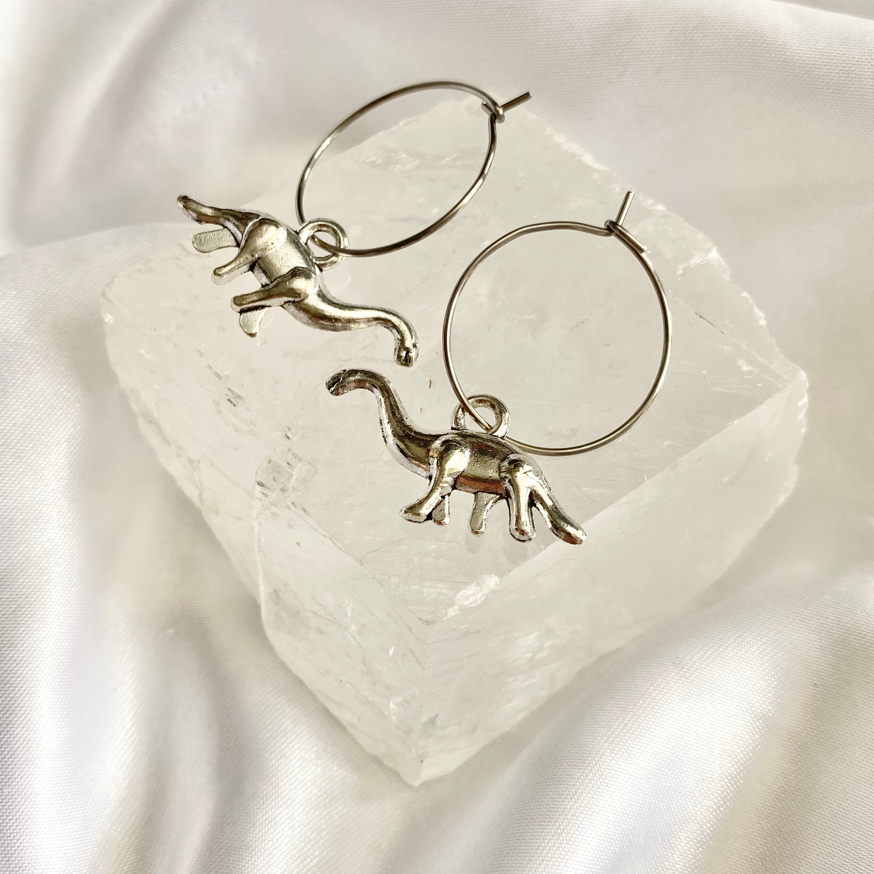 Brontosaurus Hoop Earrings image 0