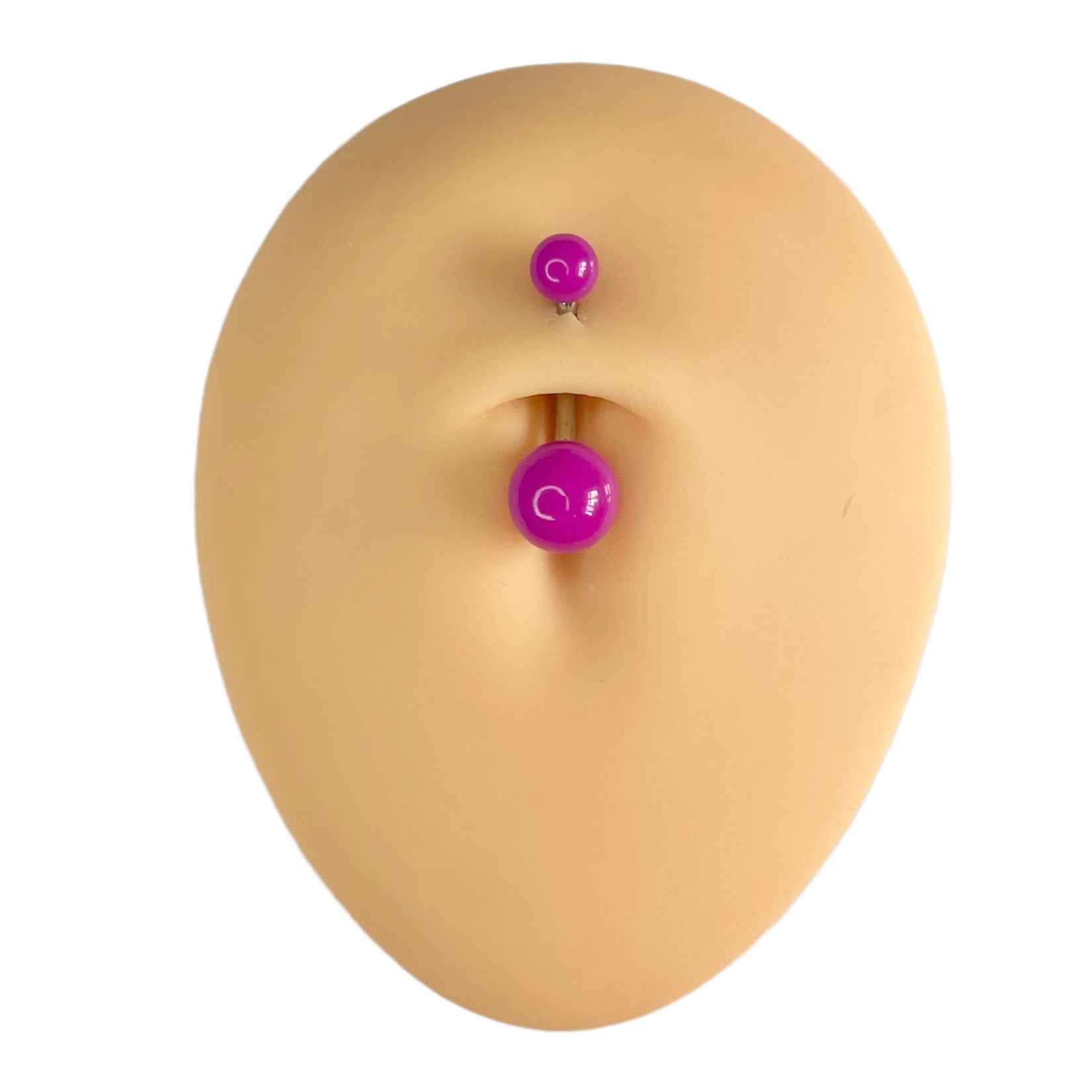 Purple Solid Colour Ball Titanium Belly Bar  image 0