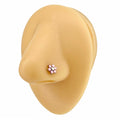 Pink Illuminating Flower Nose Stud image 0