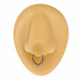 Gold CZ Heart Filigree Bendable Hoop  image 0