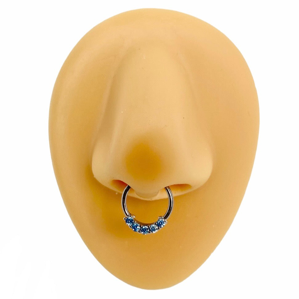 Blue CZ Bendable Hoop  image 0