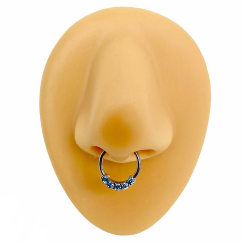 Blue CZ Bendable Hoop  image 0