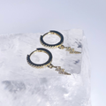 Gold Mini CZ Lightning Bolt Hoop Earrings image 0