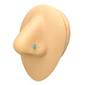 Blue CZ Marquise Nose Stud image 0