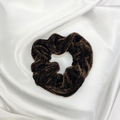 Dark Chocolate Brown Velvet Scrunchie image 0