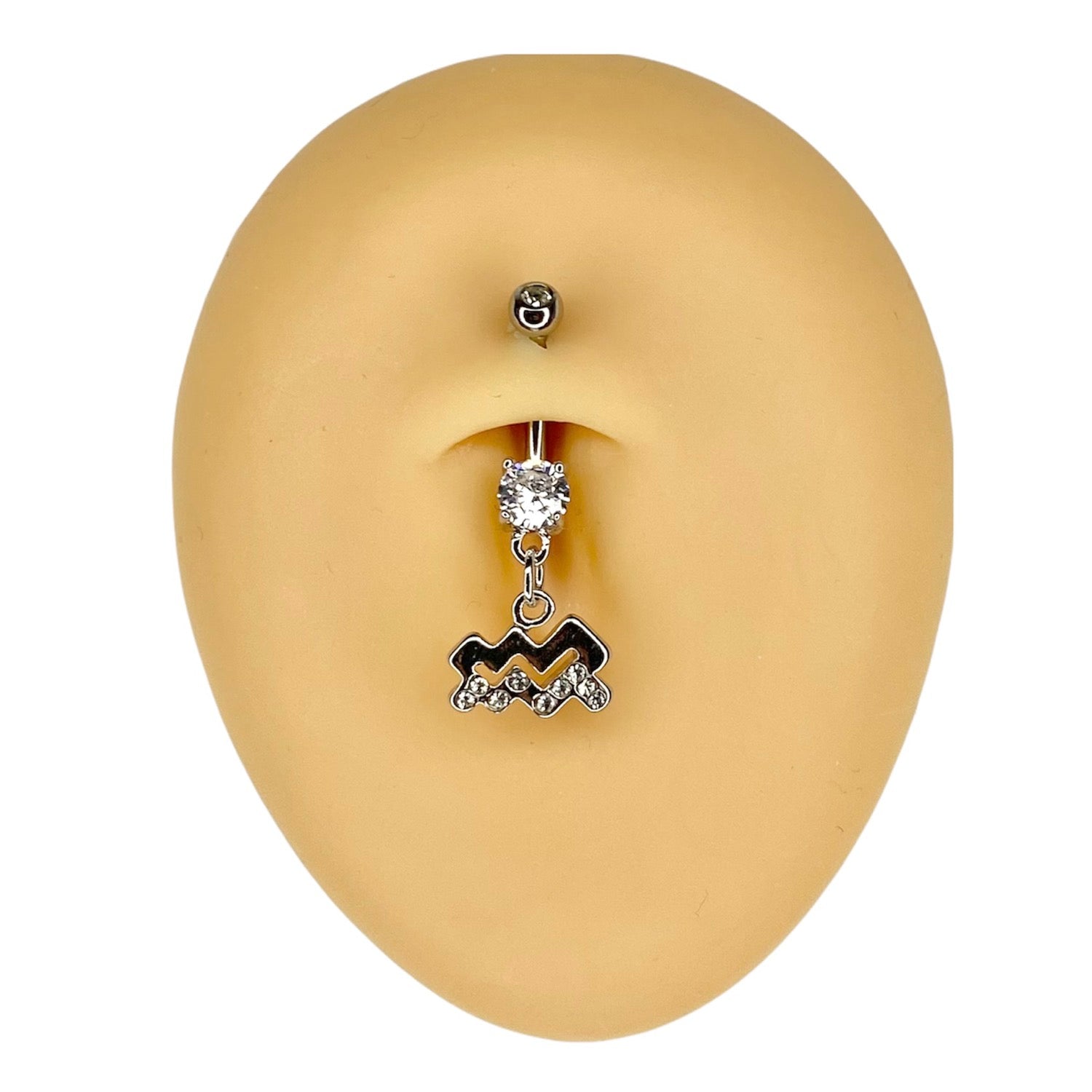 Aquarius Zodiac Dangle Belly Bar  image 0