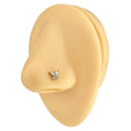 Silver Cubic Zirconia Butterfly Nose Stud image 0