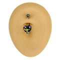 Rainbow Heart Gem Belly Bar image 0