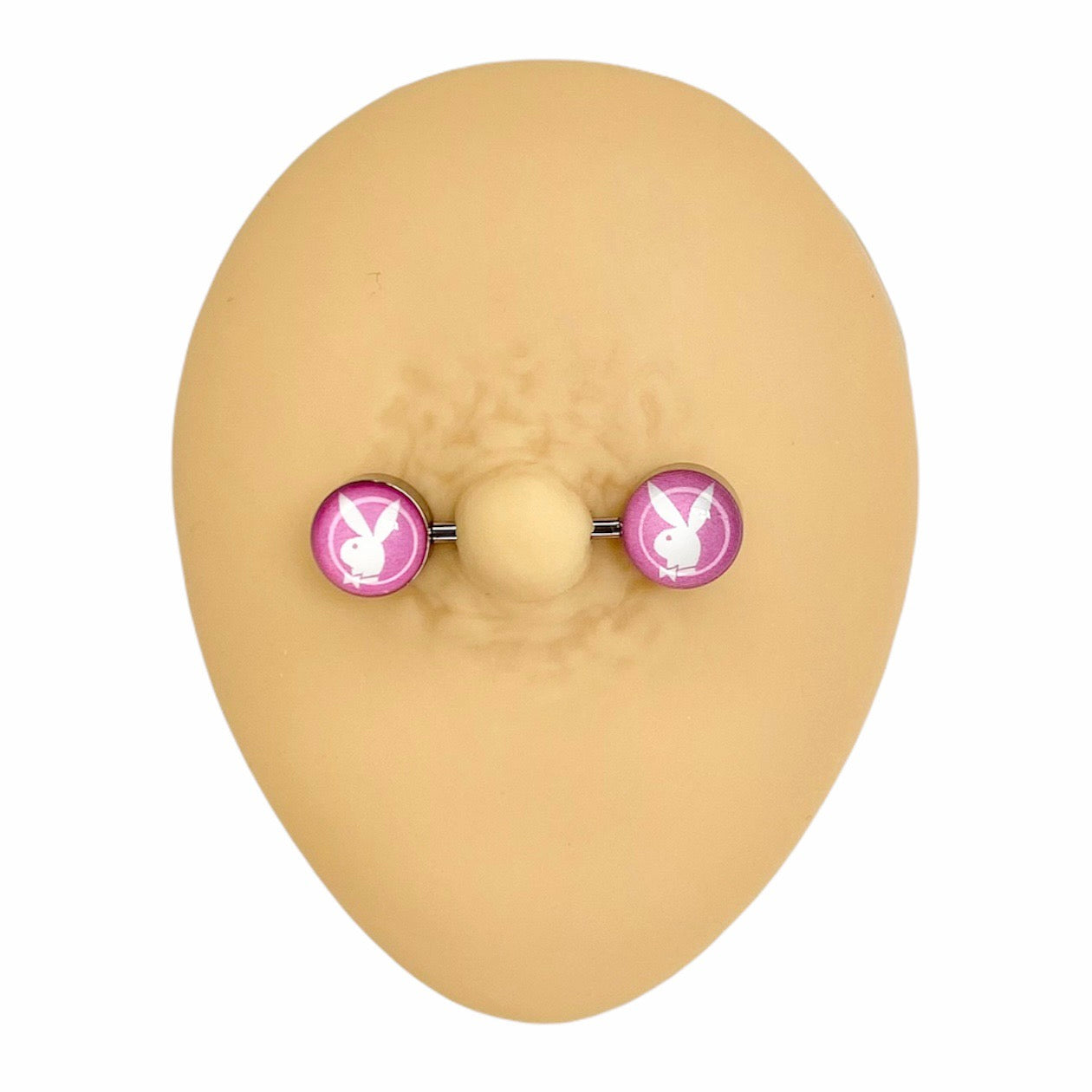 Pink Playboy Inlay Nipple Bar image 0
