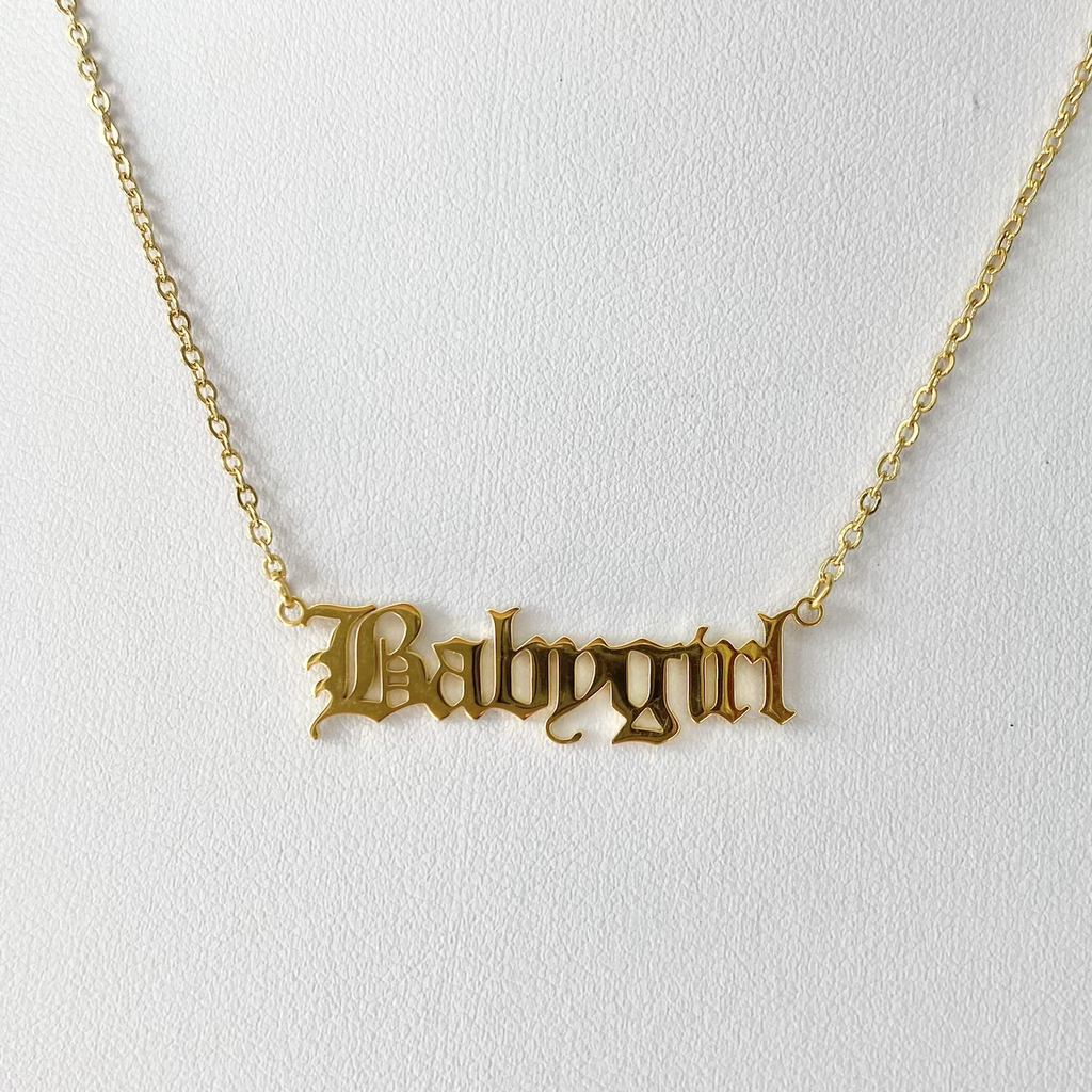 Gold Babygirl Necklace image 0