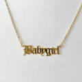 Gold Babygirl Necklace image 0