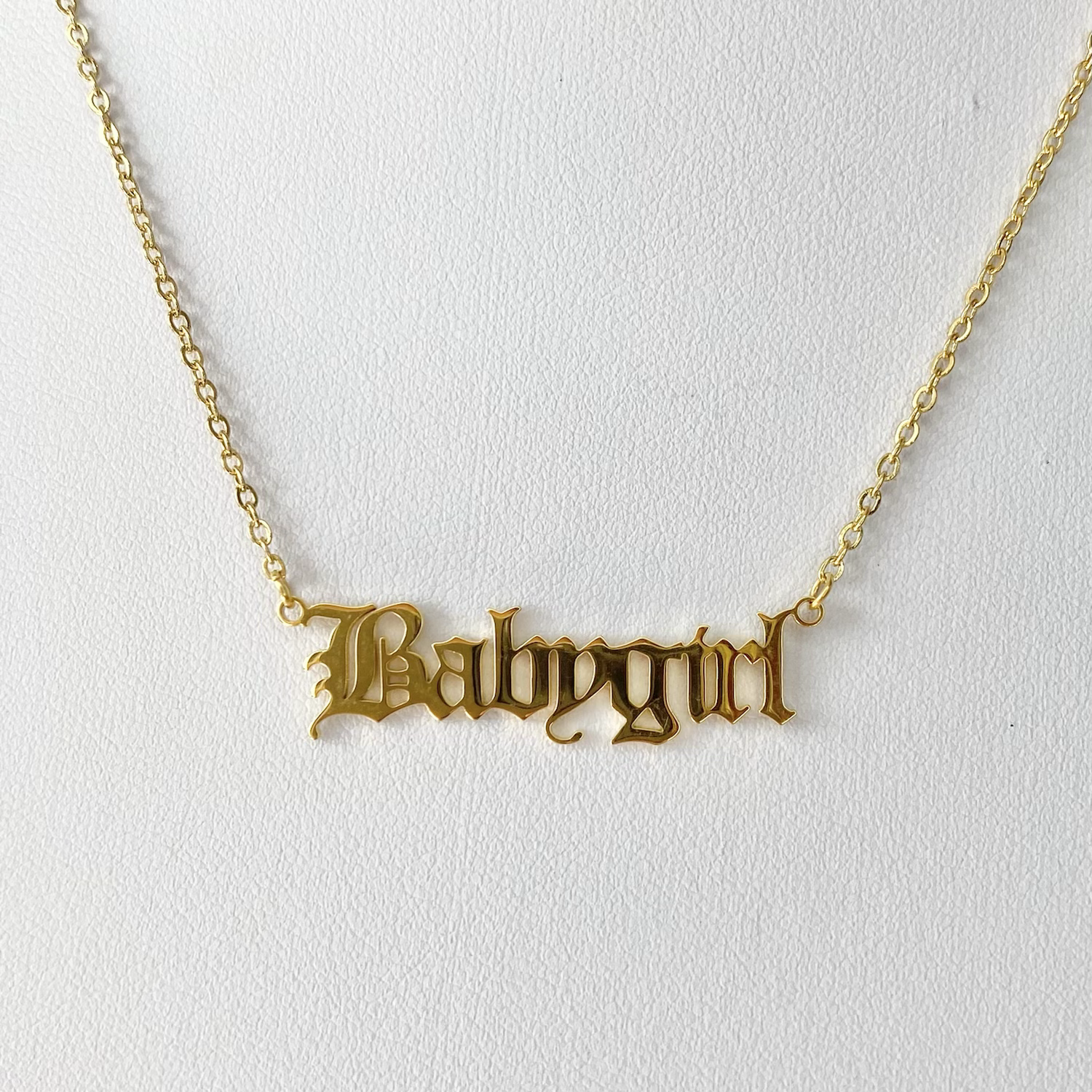 Gold Babygirl Necklace image 0