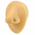 Yellow Illuminating Flower Nose Stud image 0