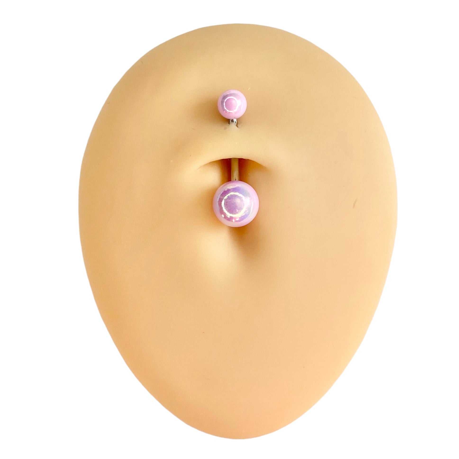 Pink Metallic AB Belly Bar  image 0