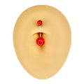 Red Marble Effect Belly Bar  image 0