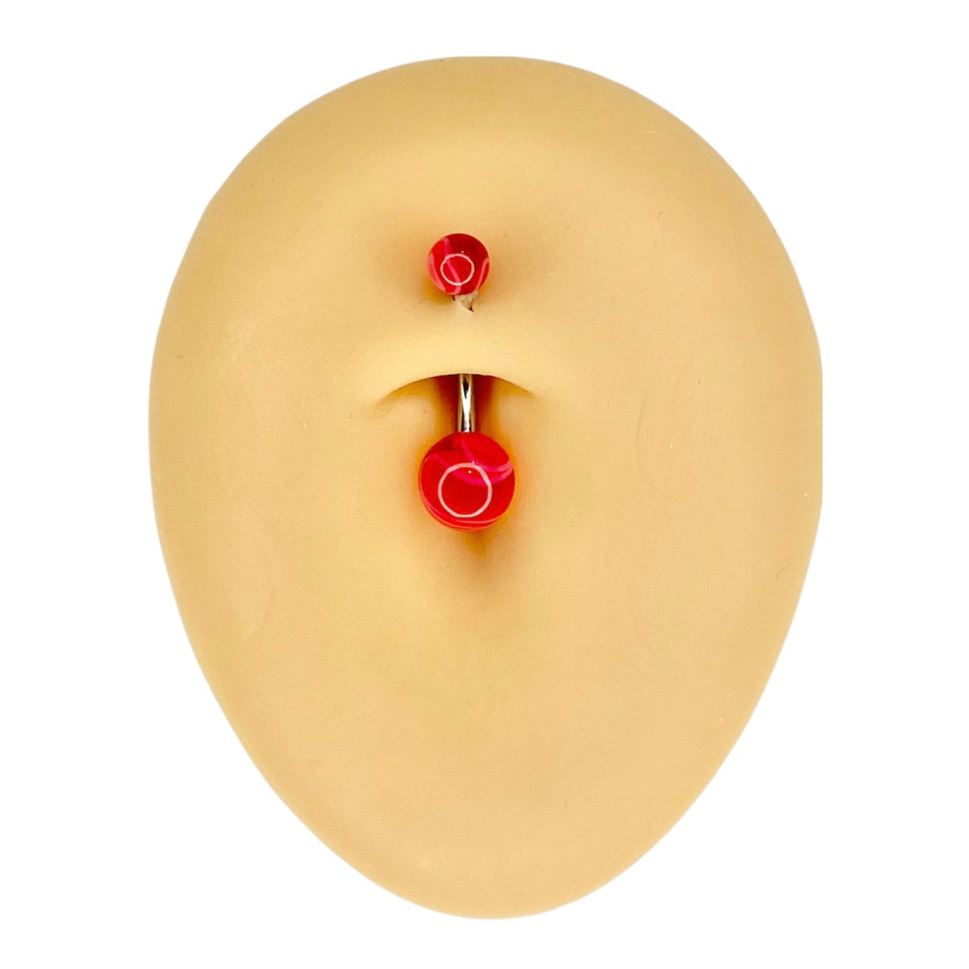 Red Marble Effect Belly Bar  image 0