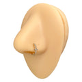 Gold Triple CZ Centre Hoop image 0