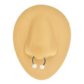 White Matte Pearlescent Horseshoe Hoop  image 0