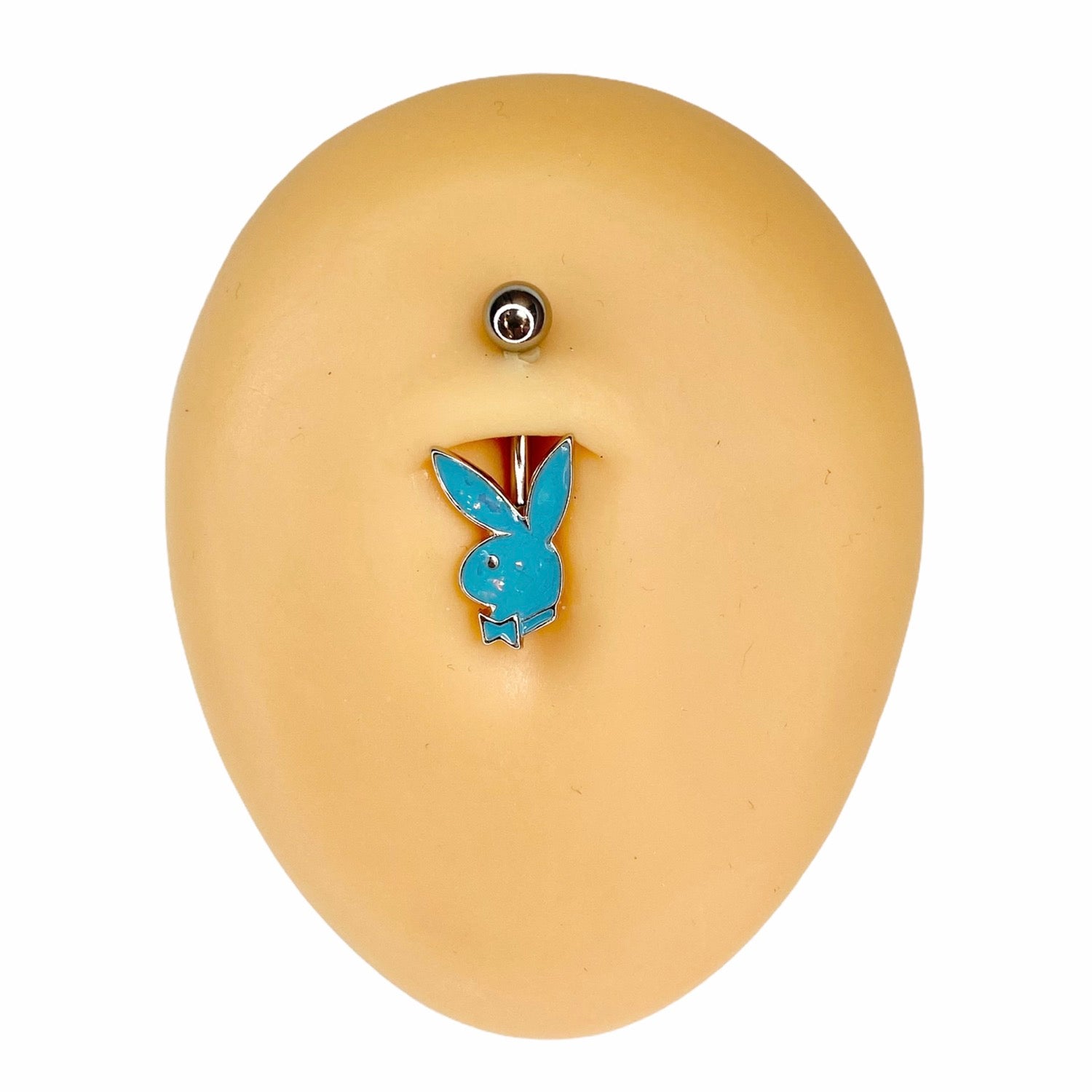 Blue Opal Glitter Playboy Belly Bar  image 0