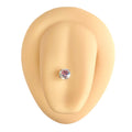 AB Cubic Zirconia Circle Prong Tongue Bar image 0