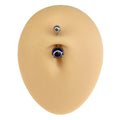 Purple Cabochon Stone Belly Bar  image 0