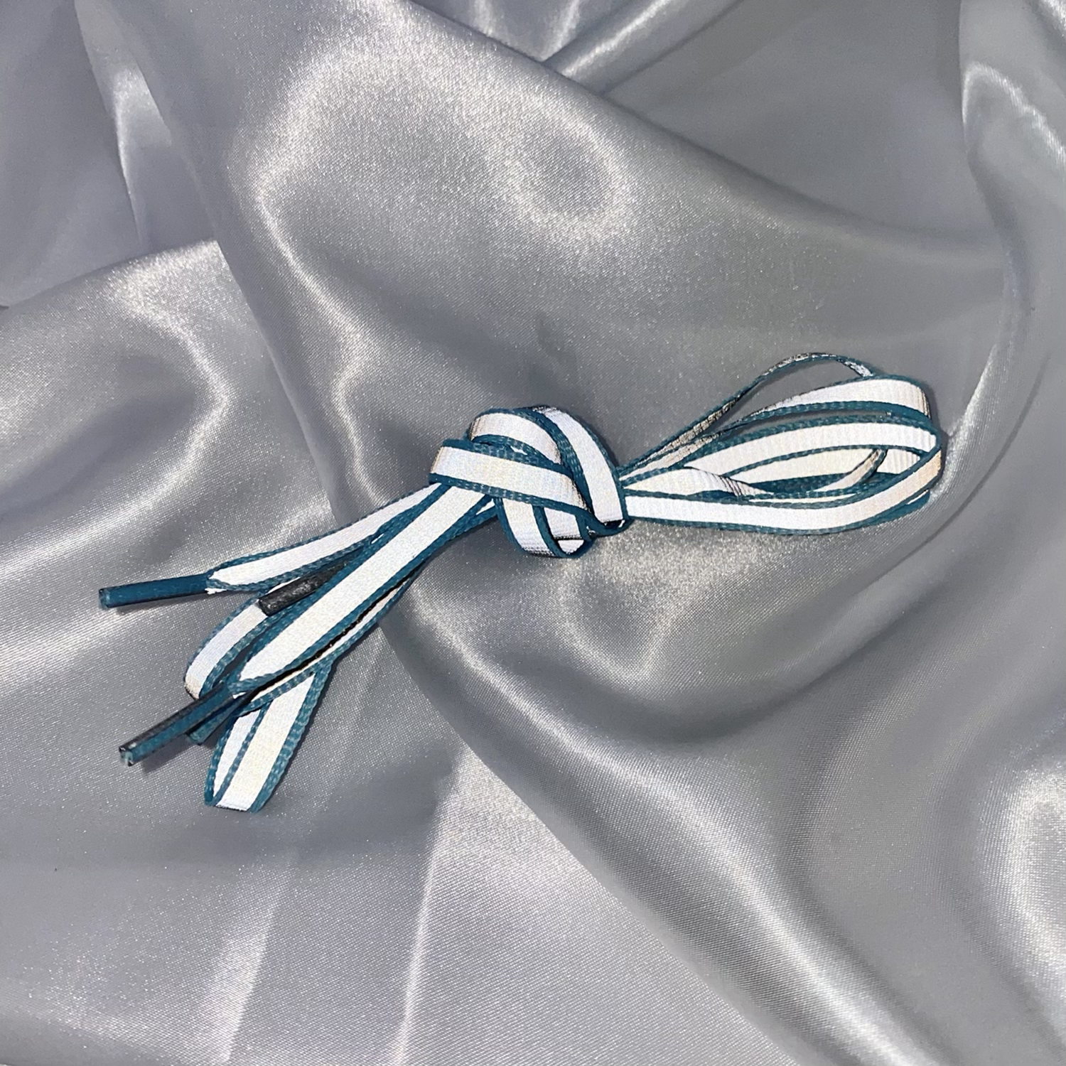 Blue Retro Reflective Laces image 1
