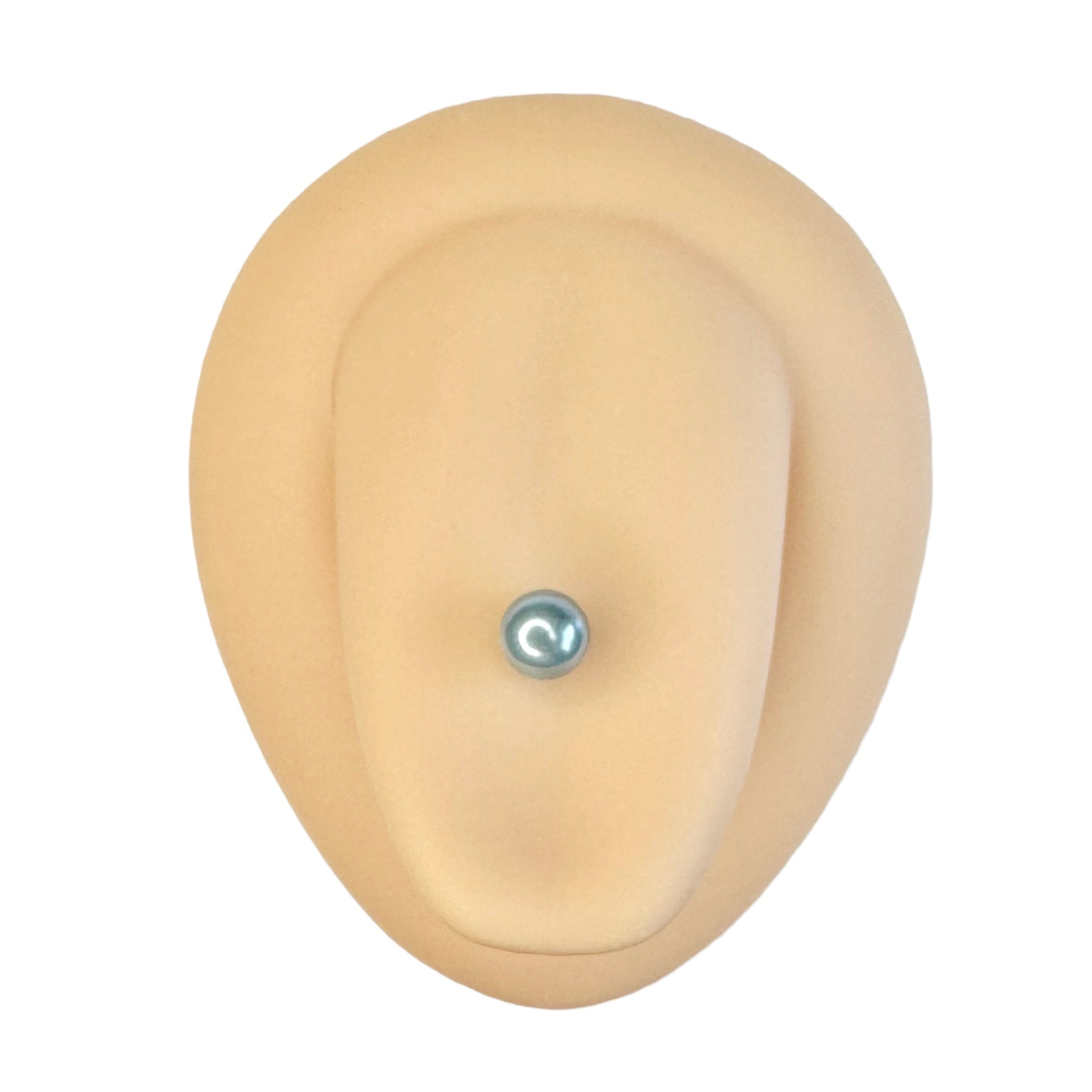 Blue Faux Pearl Tongue Bar image 0