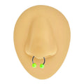 Green Matte Pearlescent Horseshoe Hoop  image 0