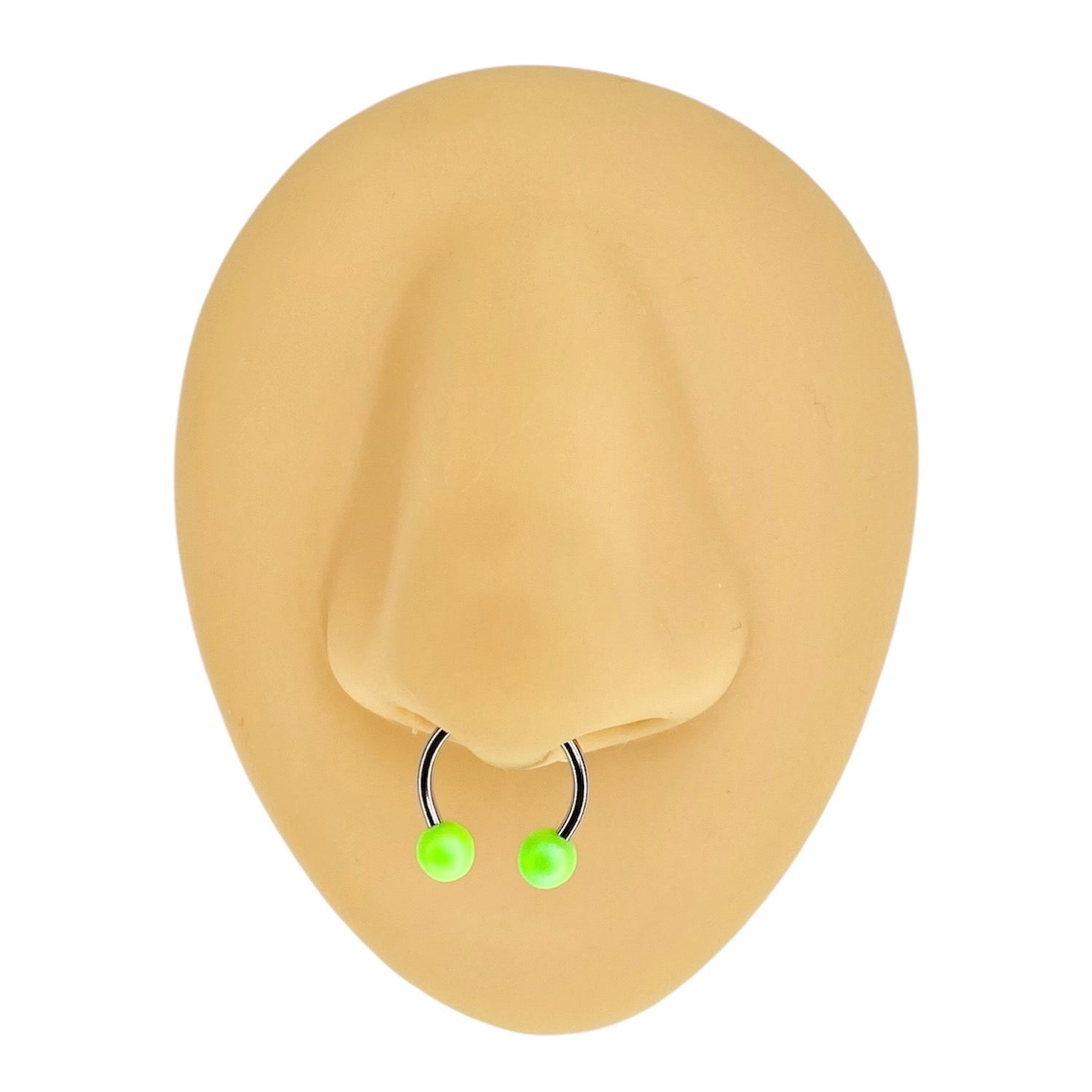 Green Matte Pearlescent Horseshoe Hoop  image 0