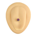 Fuchsia Pink Press Fit Gem Ball Tongue Bar image 0