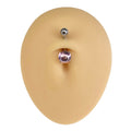 Pink Cabochon Stone Belly Bar  image 0