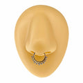 Gold Crystal Half Circle Bendable Hoop  image 0