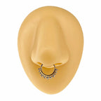Gold Crystal Half Circle Bendable Hoop  image 0