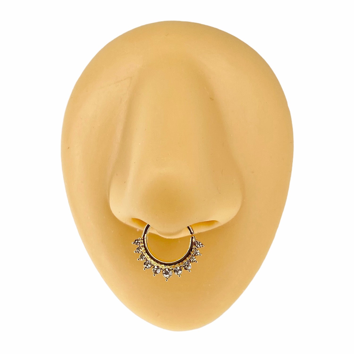 Gold Crystal Half Circle Bendable Hoop  image 0