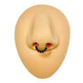 Black 7 Crystal Gem Bendable Hoop  image 0