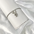 Silver Cubic Zirconia Playboy Anklet image 0