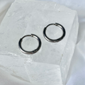 Silver Plain Hoop Earrings image 0