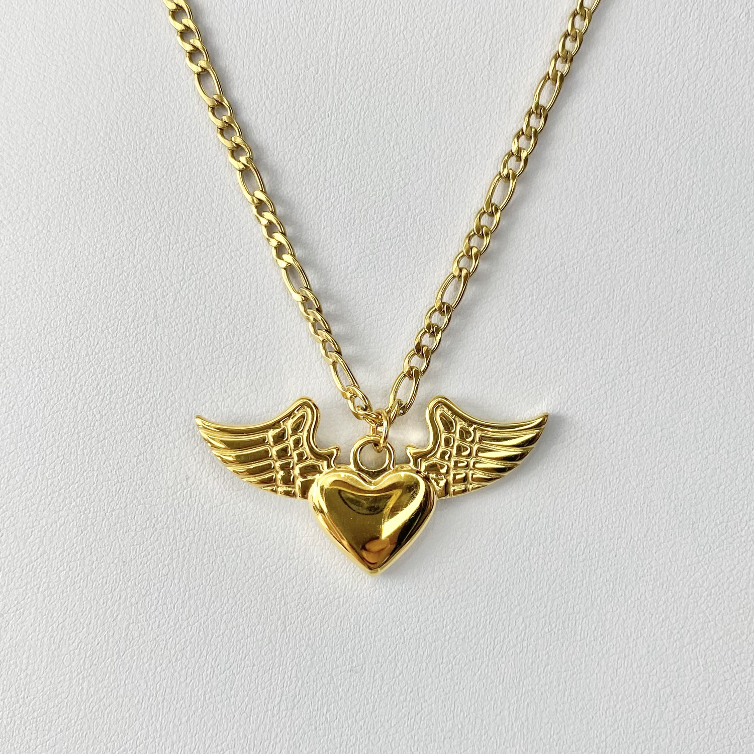 Gold Winged Heart Necklace image 0