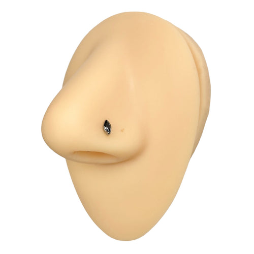 Black Marquise CZ Nose Stud image 0