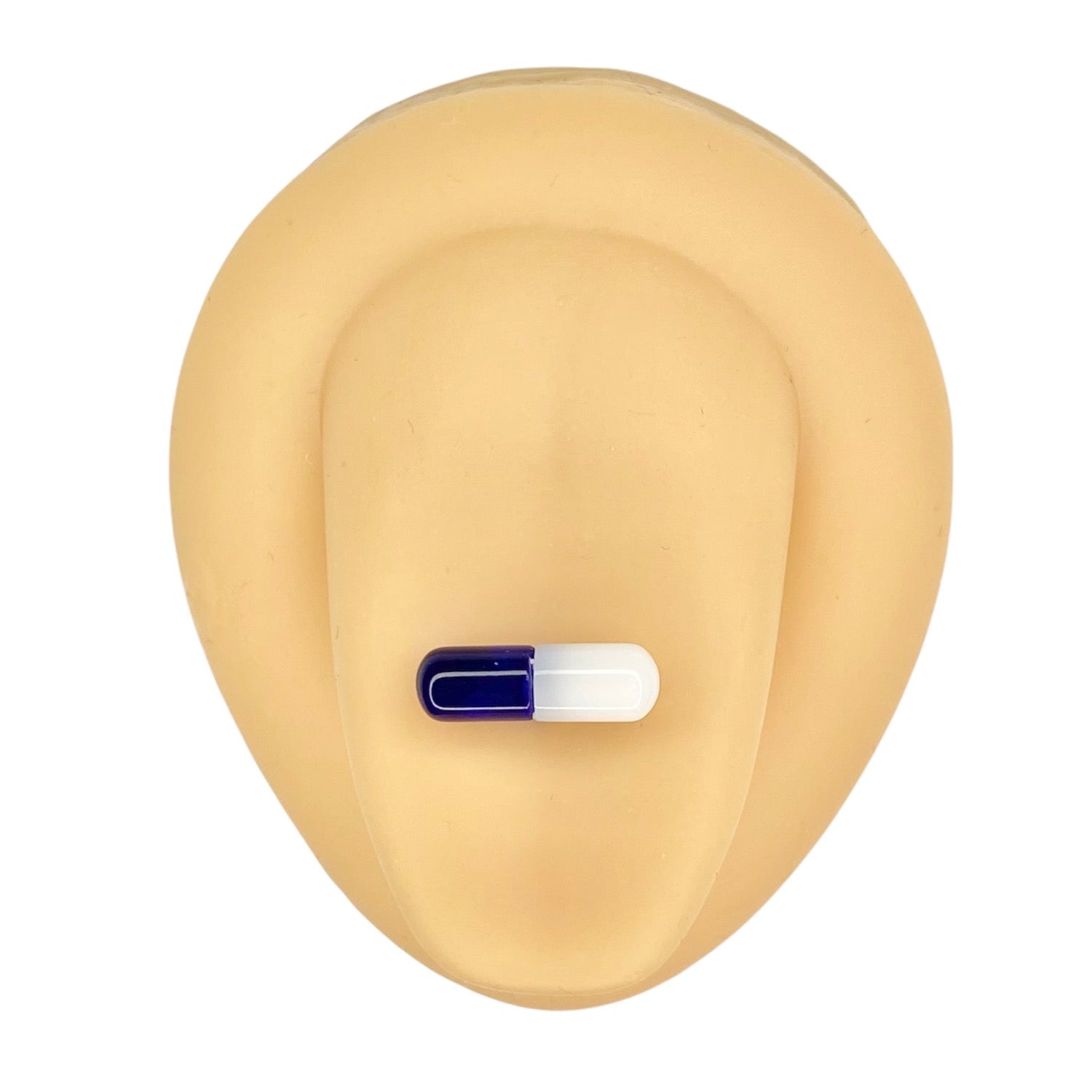 Blue Acrylic Pill Tongue Bar image 0
