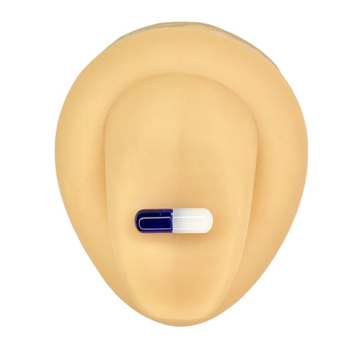 Blue Acrylic Pill Tongue Bar image 0