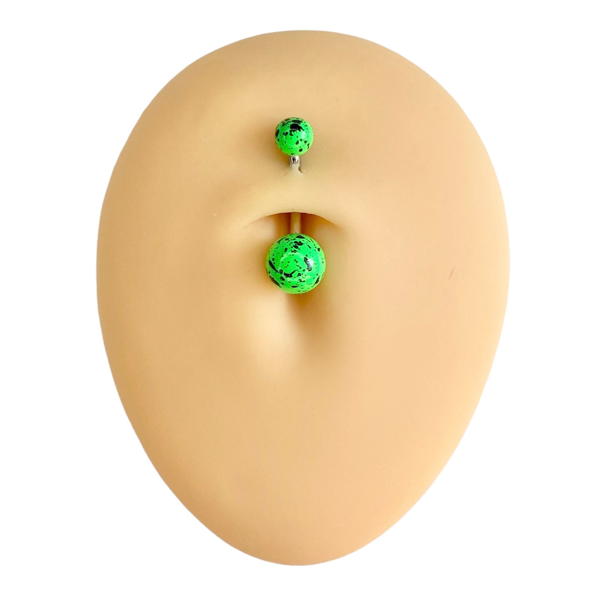 Neon Green Splash Effect Belly Bar  image 0